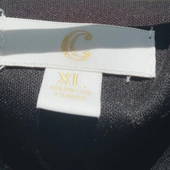 Charming Charlie Chevron Print Burnt Orange, Black, and White Midi Dress XL - Picture 5 of 5